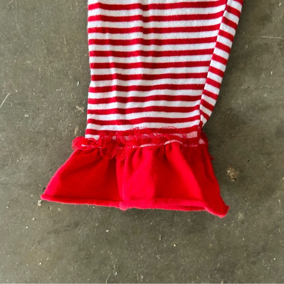 Rare, Too! Christmas Candy Cane Red and White 2-pc Dress & Leggings | Size 3T - Picture 13 of 16